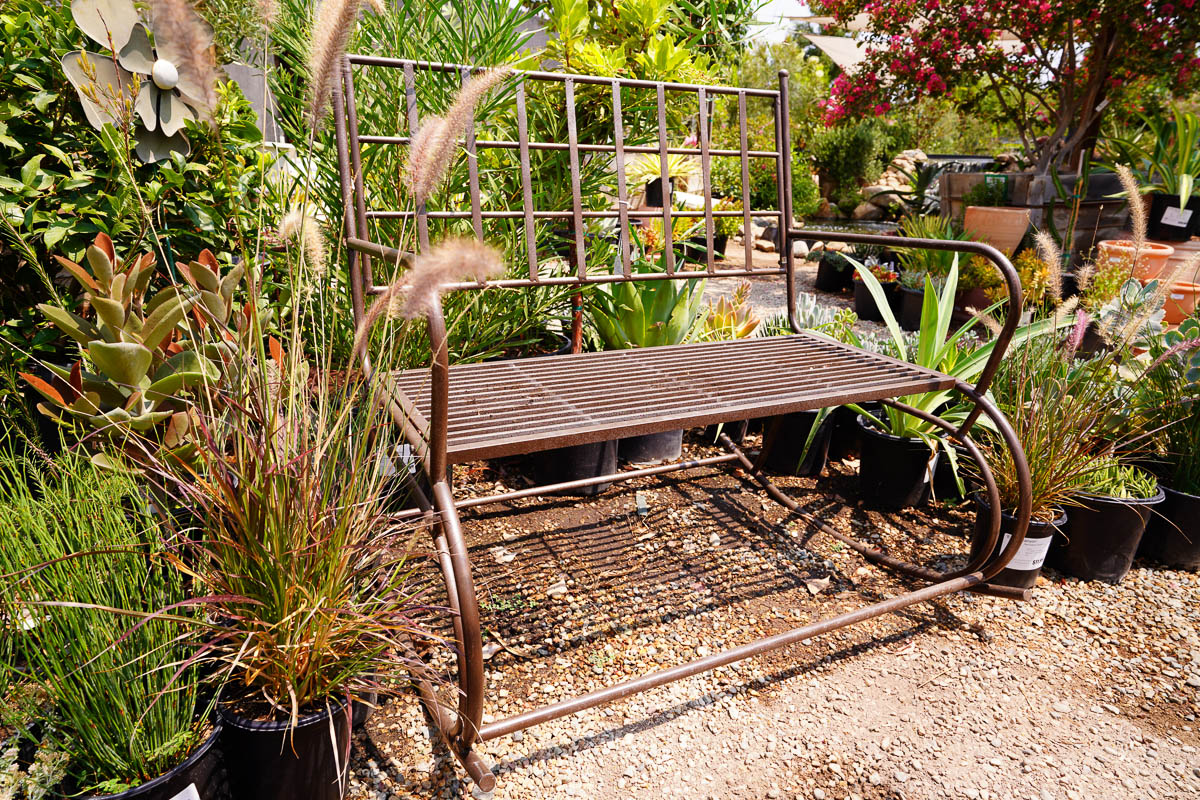 Brown Outdoor Rocking Bench