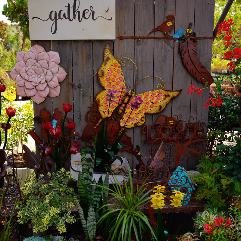 colorful metallic wall mounts