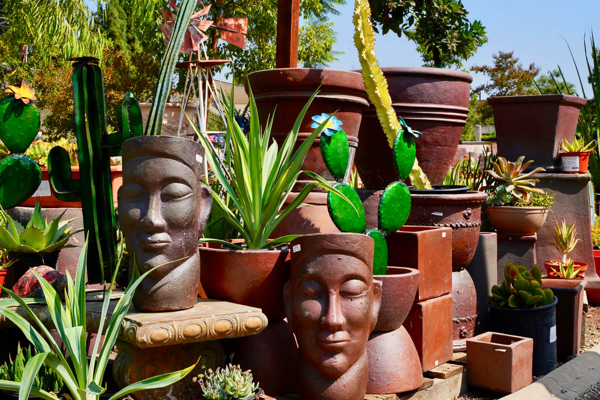 decorative brown pots