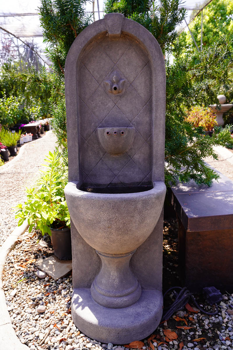 narrow wall fountain