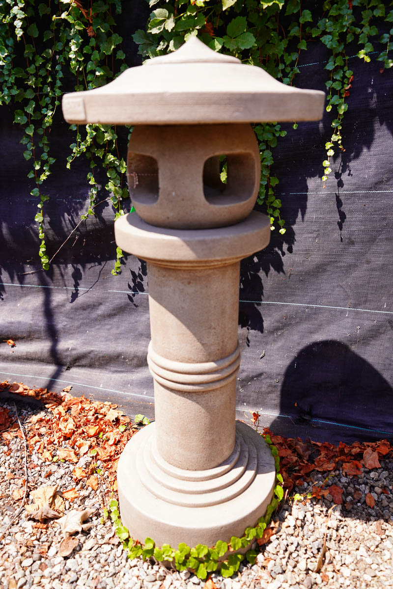 stone lantern pillar white