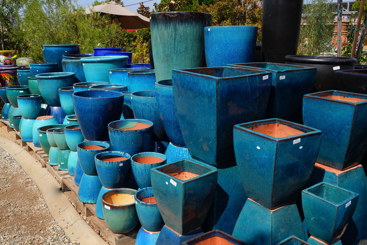 teal pots